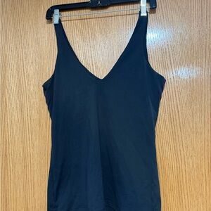 Built in bra, black tank top Women's